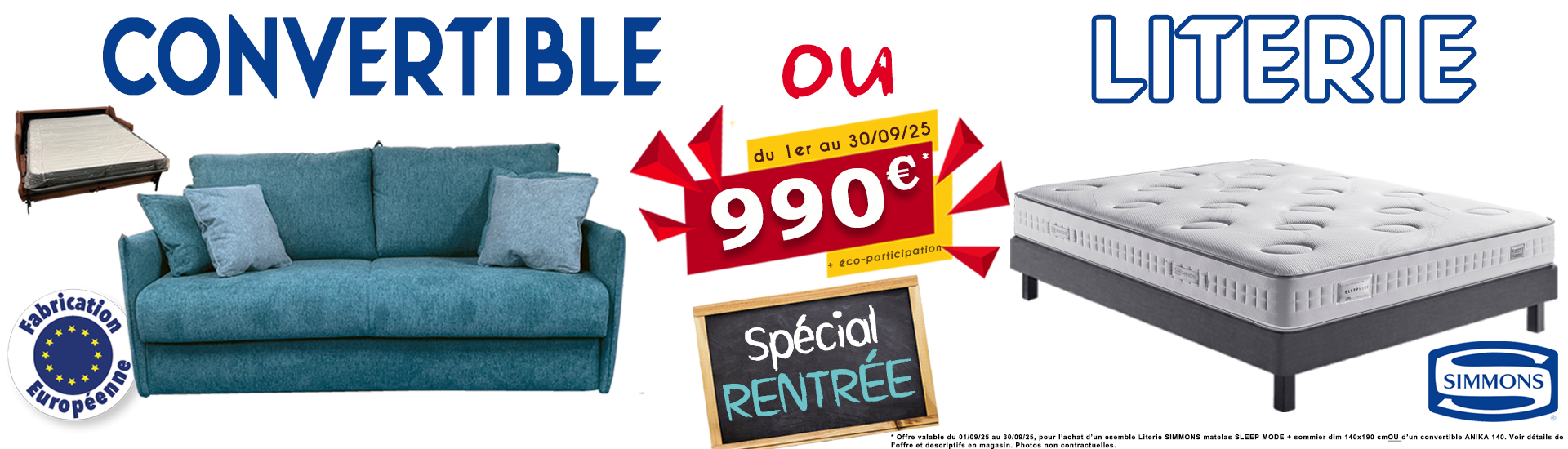 Rentrée 2025 convertible ou literie
